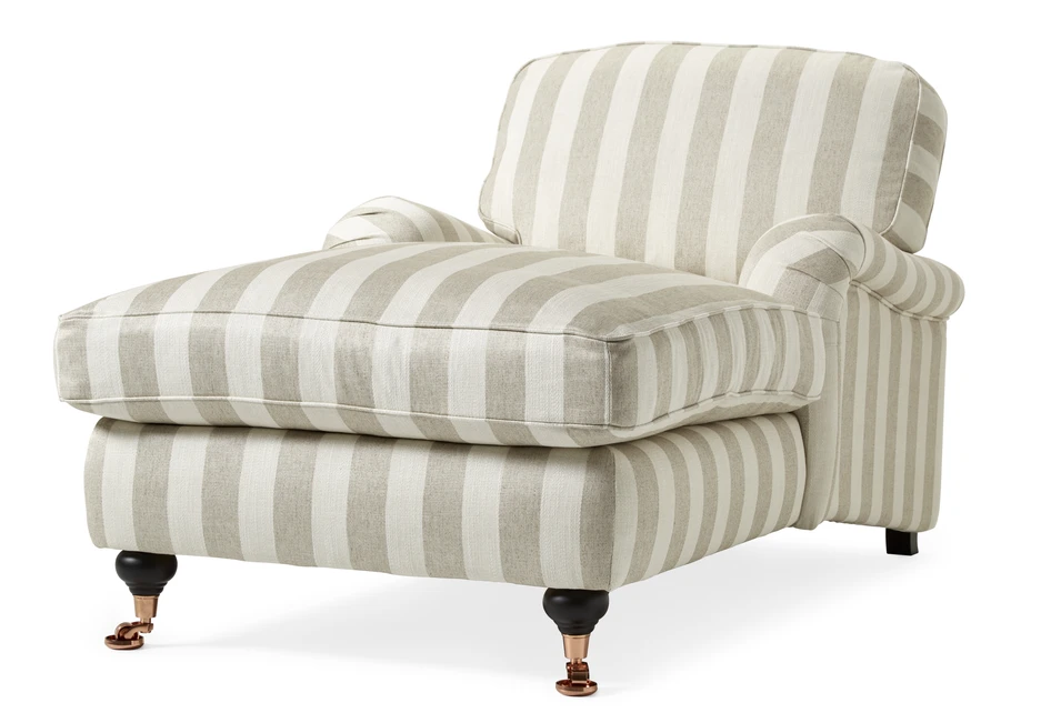 Oxford Delux - Schäslongsfåtölj, fast klädsel - Beige