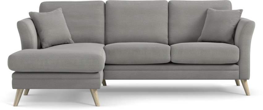 Eden - 2-sits soffa med schäslong - Grå