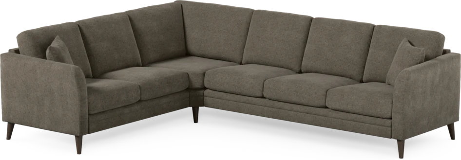Eden - Hörnsoffa, 2+3-sits - Brun
