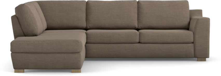 Friday - 2,5-sits soffa med divan vänster - Brun
