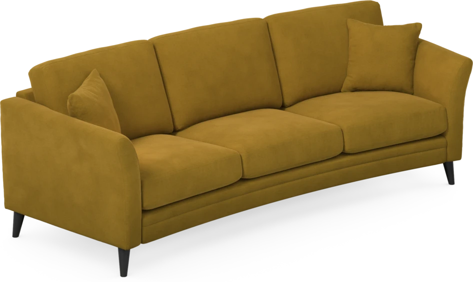 Eden - 3-sits soffa svängd - Gul