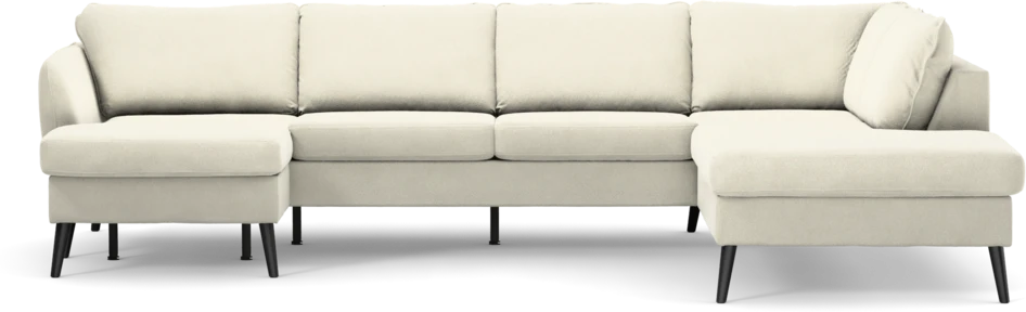 County - 3-sits soffa med schäslong vänster och divan höger - Vit