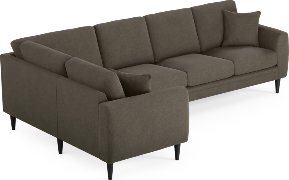 Eden - Hörnsoffa, 1+3-sits - Brun