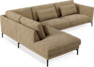 Willow - 3-sits soffa med divan vänster, fast klädsel - Brun
