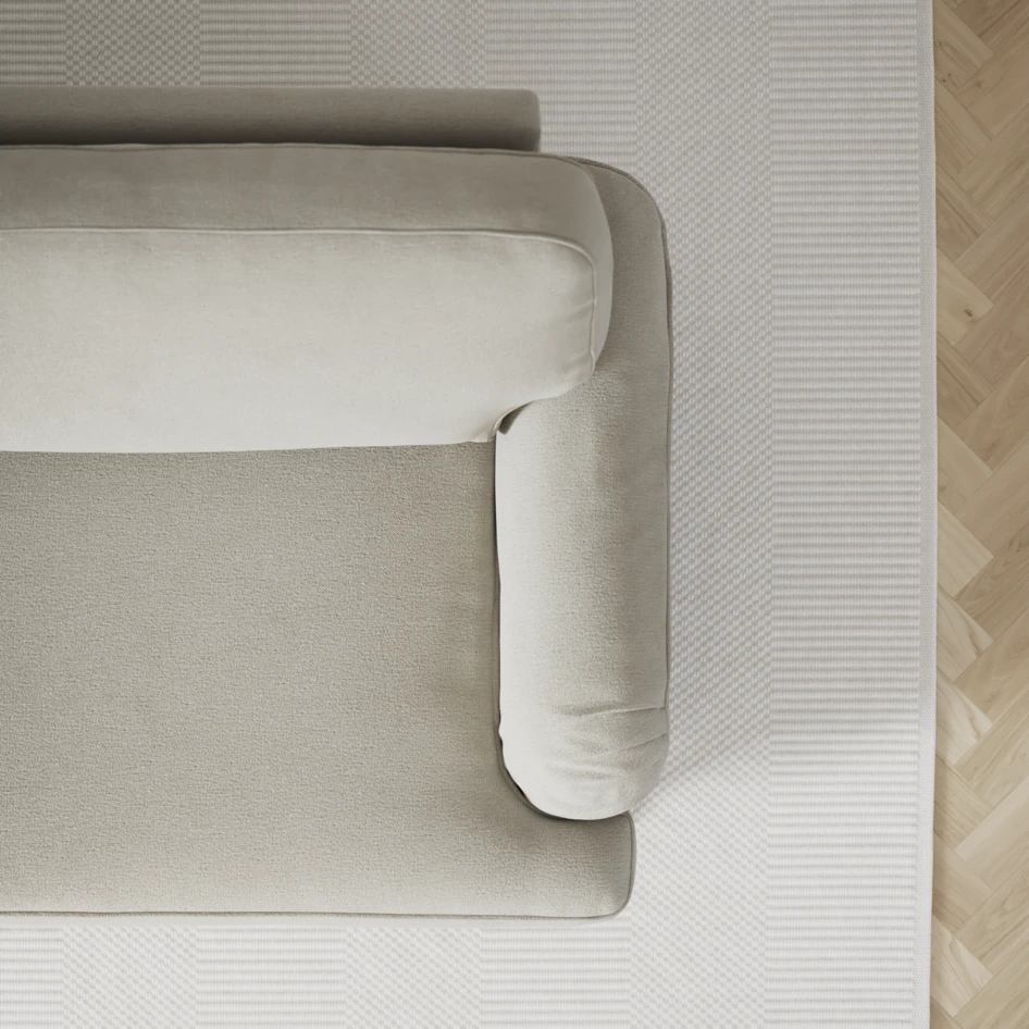 Oxford - 3-sits soffa svängd - Grå