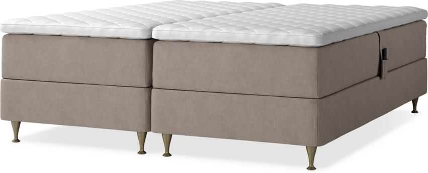 Delux Dream - Ställbar säng, dubbelsäng med bäddmadrass - Beige
