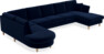 Eden - 3-sits soffa med divan vänster och schäslong höger - Blå