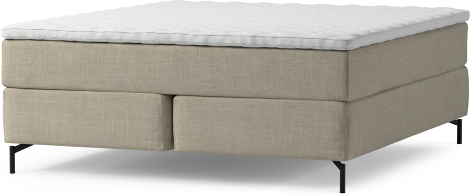 Delux Exclusive - Kontinentalsäng, dubbelsäng med bäddmadrass och sängben - Beige