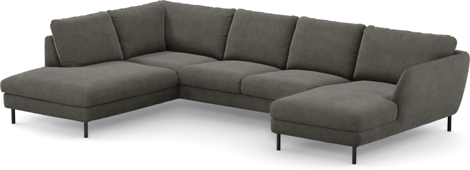 Madison Lux - 2-sits soffa med divan vänster och schäslong höger - Grå