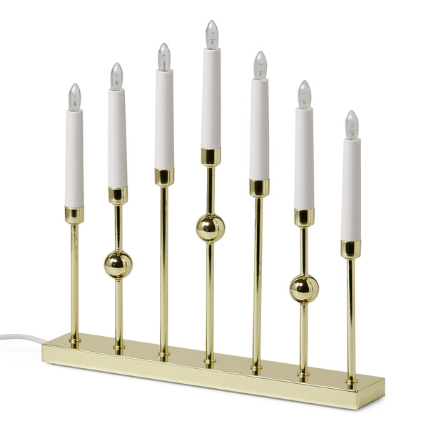 Gustavo - Adventsljusstake, 37x37x6 cm - Gul