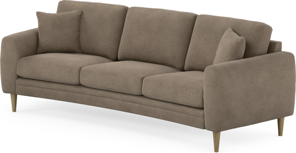 Eden - 3-sits soffa svängd - Brun