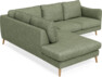 Madison - 2-sits soffa med divan vänster - Grön