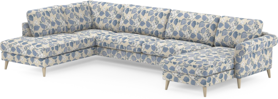 Bridge - 3-sits soffa med divan vänster och schäslong höger - Blå