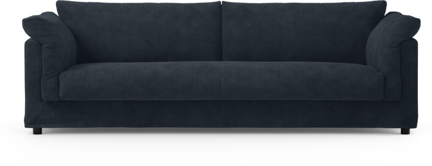 Cherrie - 4-sits soffa, hel dyna och kappa - Blå