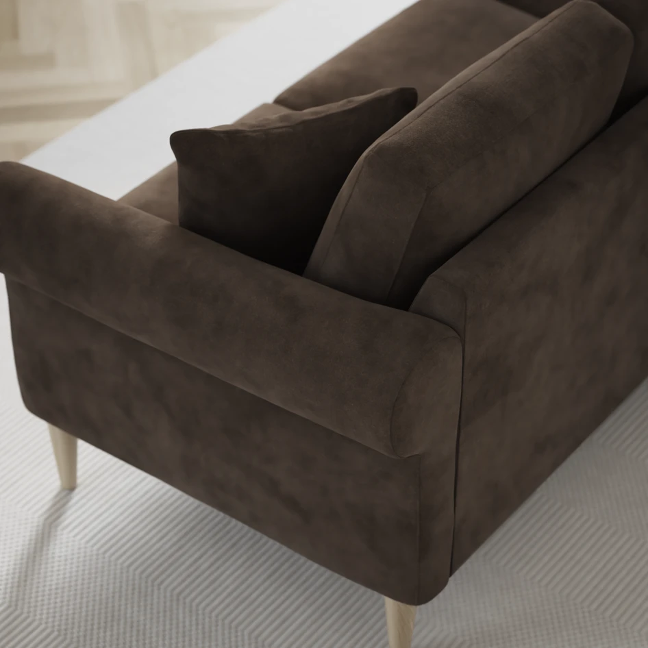 Eden - Hörnsoffa, 3+1-sits - Brun