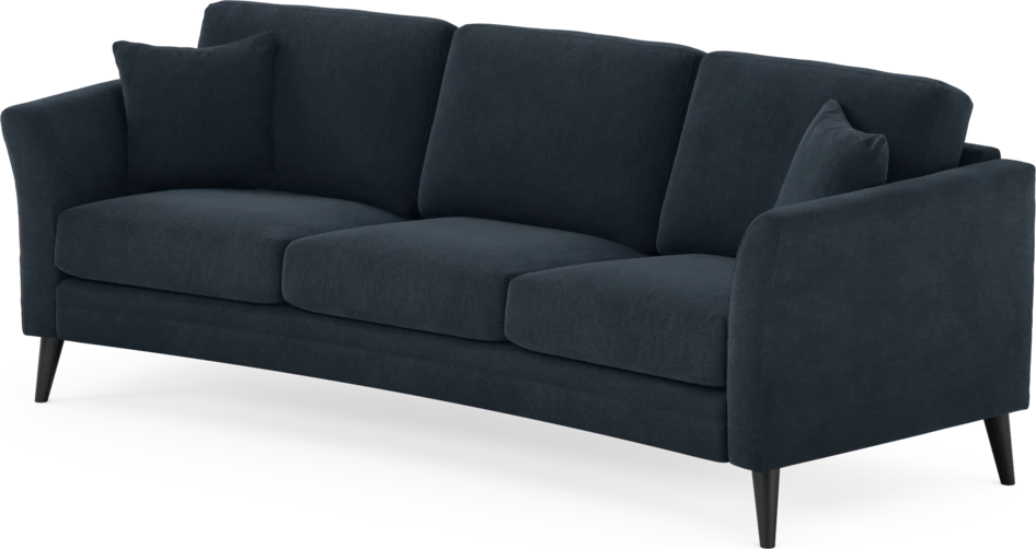 Eden - 3-sits soffa svängd - Blå