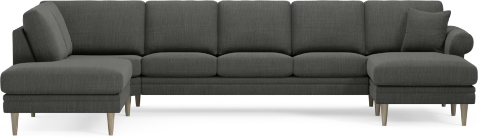 Eden - 3-sits soffa med divan vänster och schäslong höger - Grå
