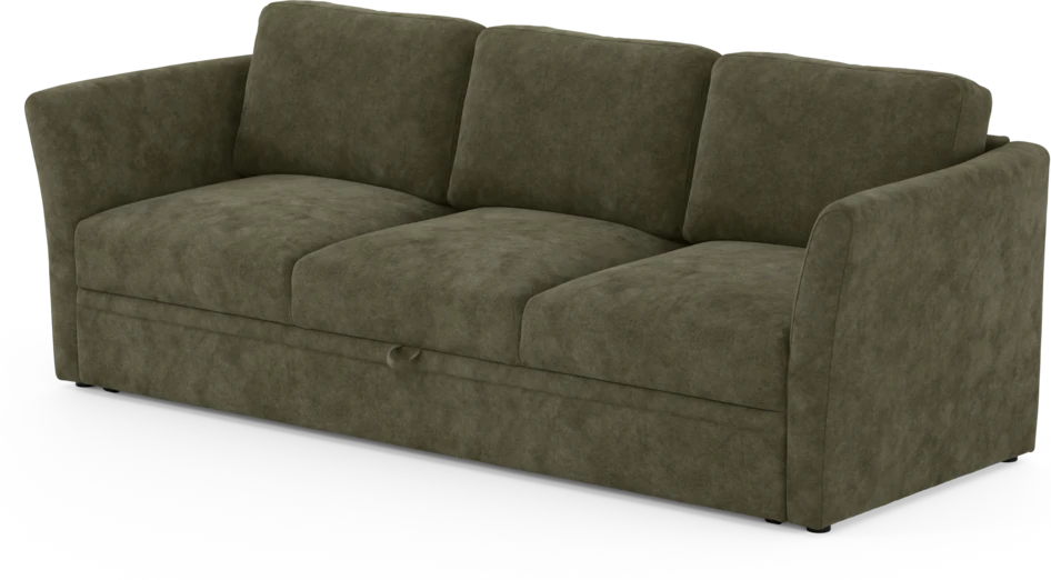 Öland - Bäddsoffa 3-sits, längsbäddad - Grön