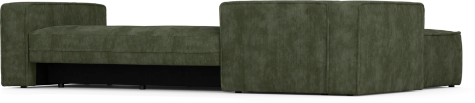 Ide - Bäddsoffa 3-sits med schäslong vänster - Grön