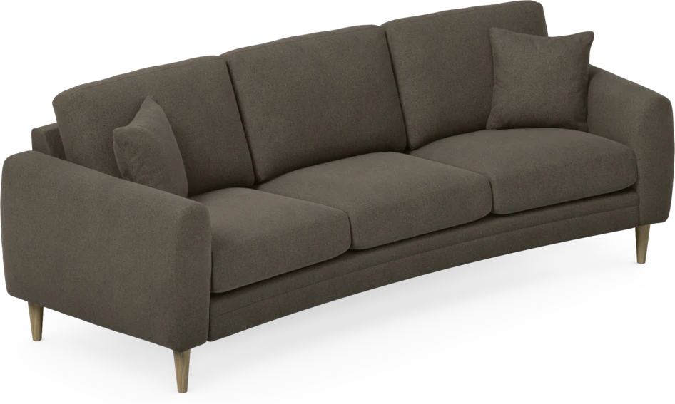 Eden - 3-sits soffa svängd - Brun