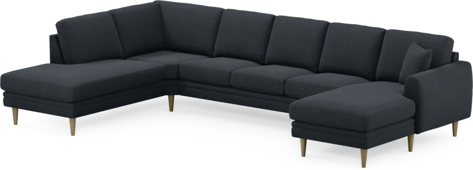 Eden - 3-sits soffa med divan vänster och schäslong höger - Blå