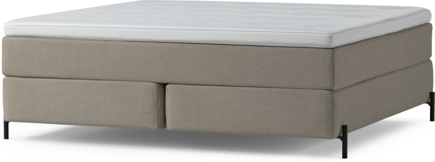 Delux Exclusive - Kontinentalsäng, dubbelsäng med bäddmadrass och sängben - Beige