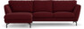 Madison Lux - 2-sits soffa med schäslong vänster - Röd