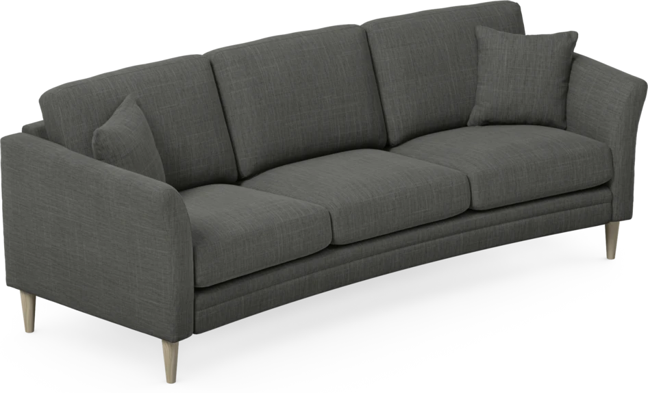Eden - 3-sits soffa svängd - Grå