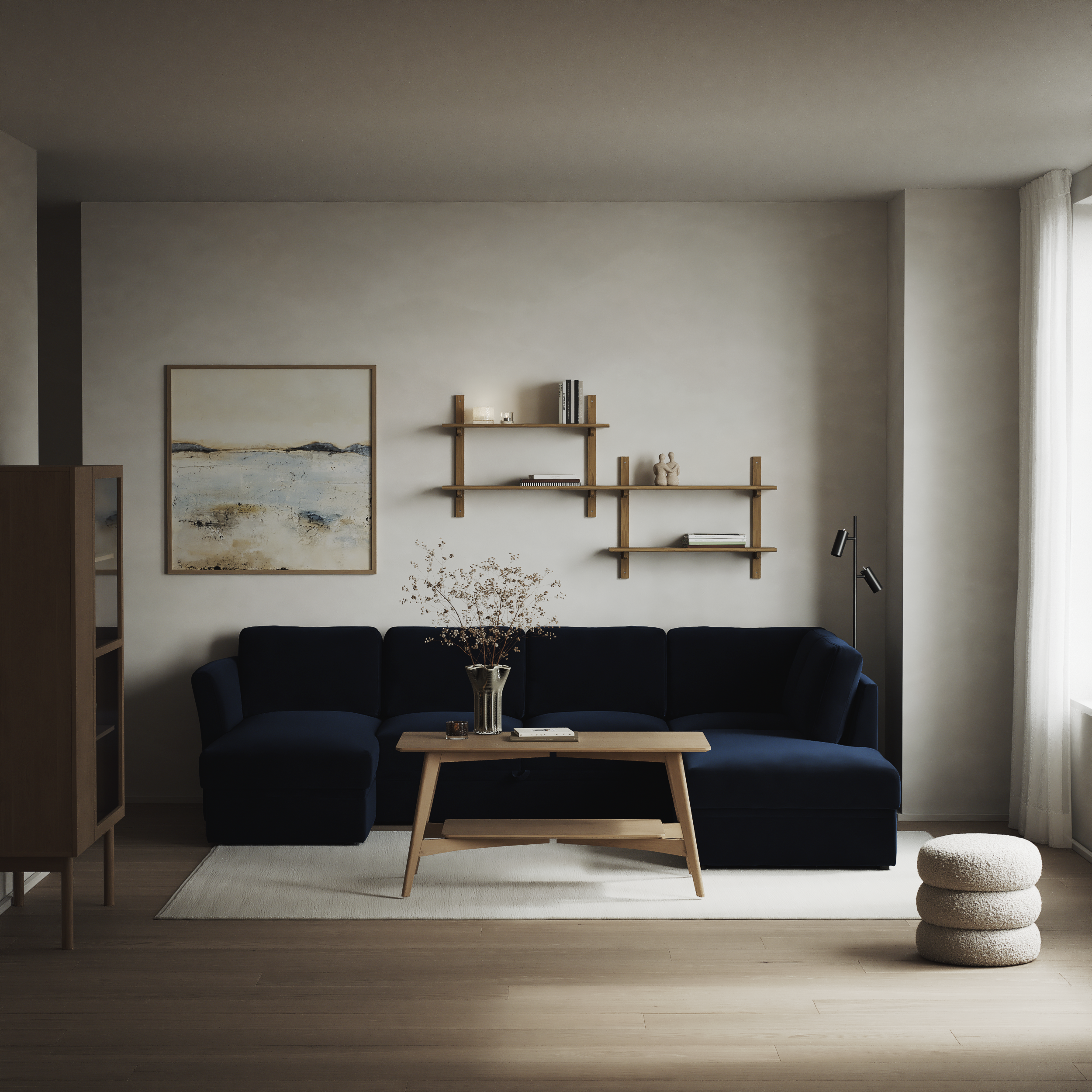 Öland - Bäddsoffa med schäslong vänster och divan höger - inspiration