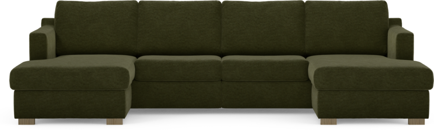 Friday - 2-sits soffa med två schäslonger - Grön