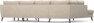 County - 3-sits soffa med divan vänster och schäslong höger - Beige