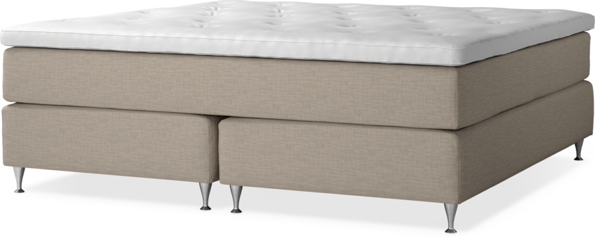 Delux Exclusive - Kontinentalsäng, dubbelsäng med bäddmadrass - Beige