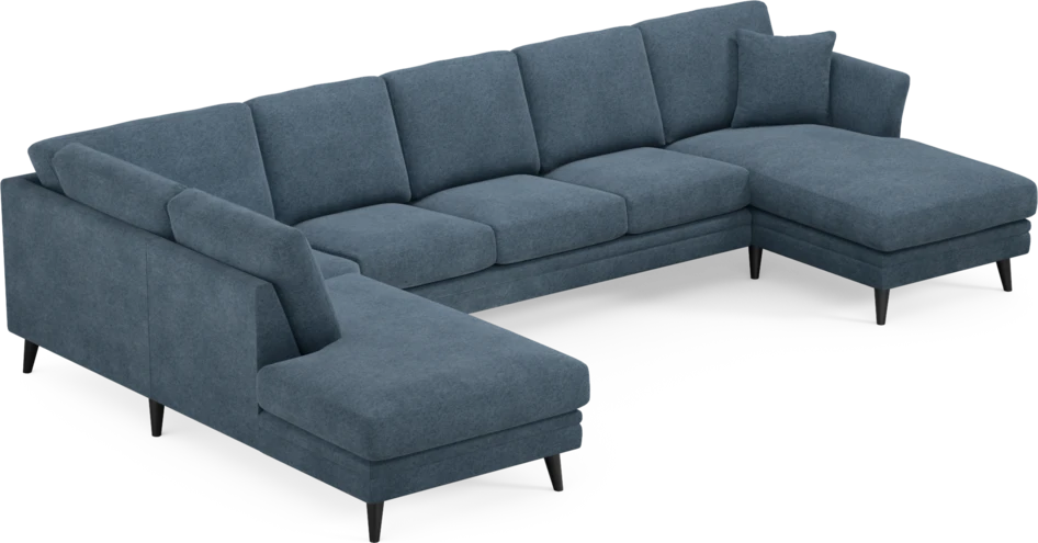 Eden - 3-sits soffa med divan vänster och schäslong höger - Blå