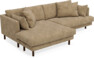 Harper - 4-sits med schäslong XL vänster - Brun