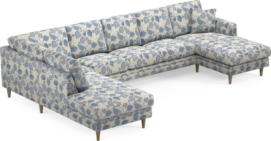 Eden - 3-sits soffa med divan vänster och schäslong höger - Flerfärgad