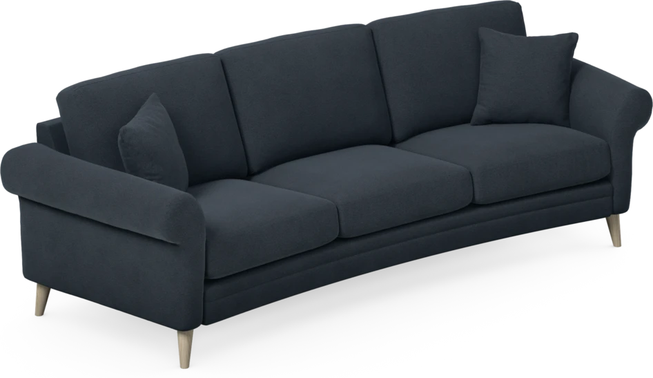 Eden - 3-sits soffa svängd - Blå