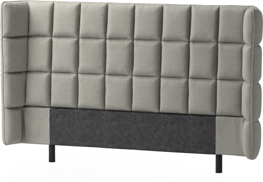 Delux Rutig - Sänggavel, 120-180 cm - Grå