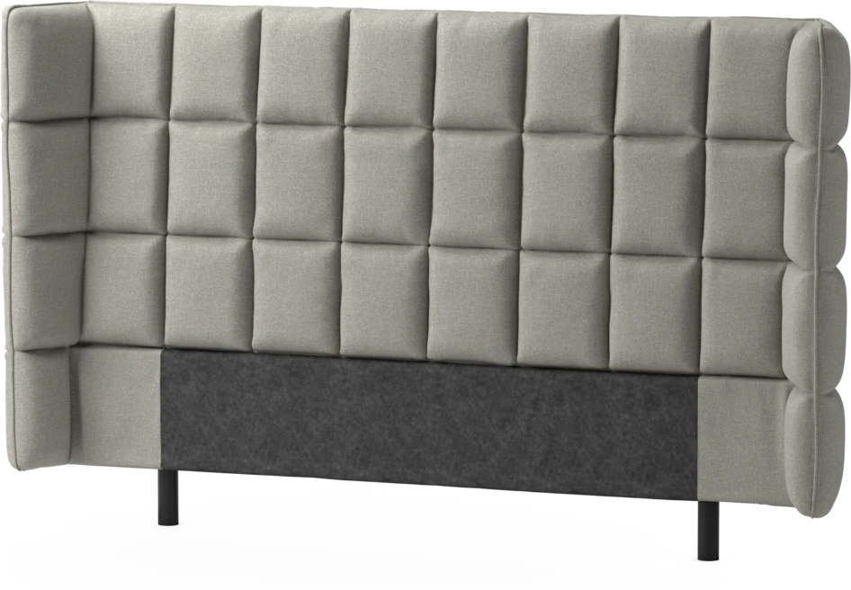 Delux Rutig - Sänggavel, 120-180 cm - Grå
