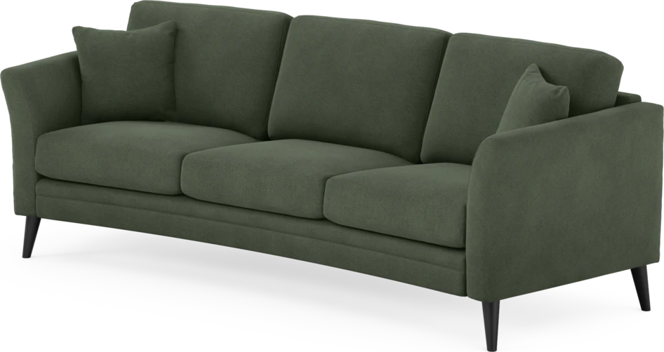 Eden - 3-sits soffa svängd - Grön