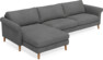 Romance - 3-sits soffa med schäslong vänster - Grå