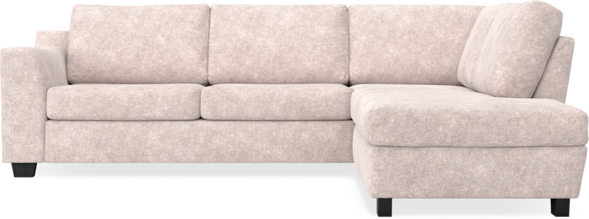 Friday - 2,5-sits soffa med divan höger - Rosa