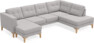 Rio - 3-sits soffa med schäslong vänster och divan höger - Grå