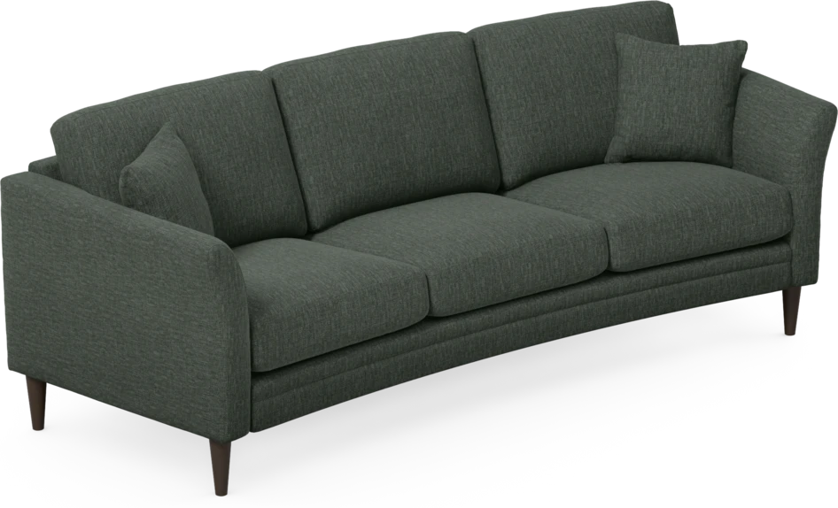 Eden - 3-sits soffa svängd - Grön