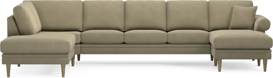 Eden - 3-sits soffa med divan vänster och schäslong höger - Beige