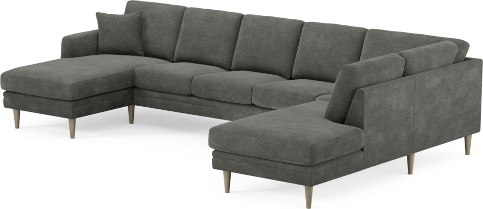 Eden - 3-sits soffa med schäslong vänster och divan höger - Grå