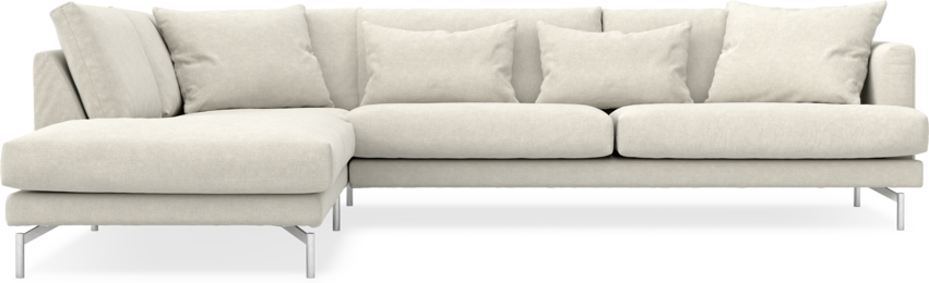 Harper - 3-sits soffa med divan vänster - Vit