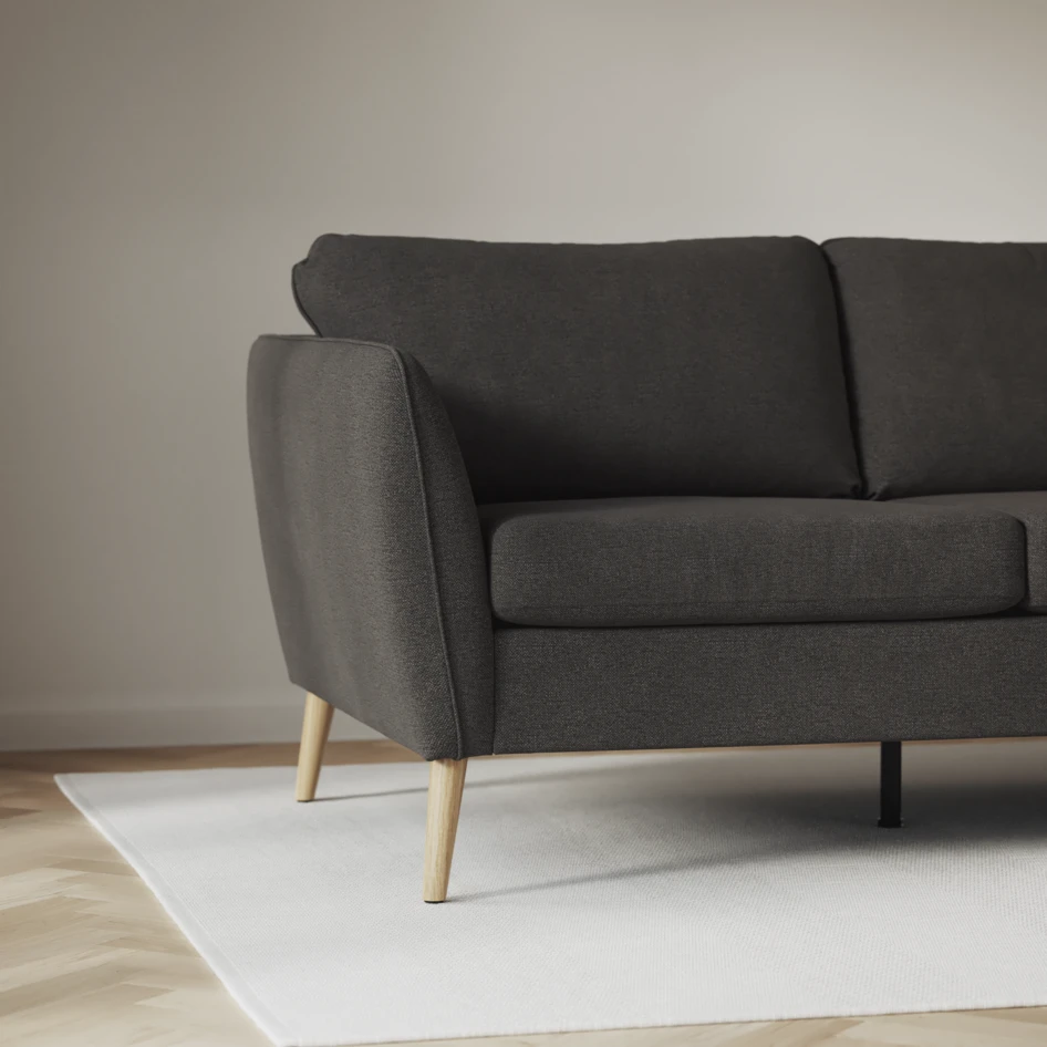 County - 3-sits soffa med divan vänster och schäslong höger - Brun
