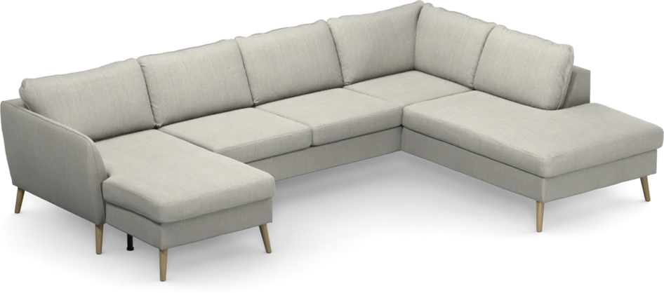 County - 3-sits soffa med schäslong vänster och divan höger - Grå