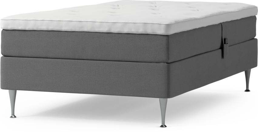 Delux Sense - Ställbar säng, enkelsäng med bäddmadrass och sängben