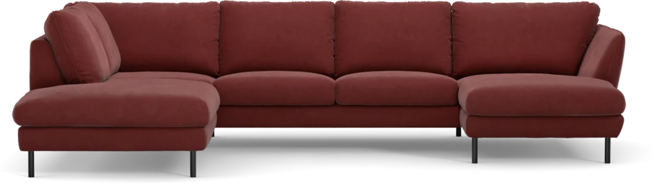 Madison - 2-sits soffa med divan vänster och schäslong höger - Rosa